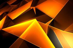 Sleek Modern Geometric Glowing Shapes Outline Background Generative AI photo