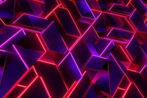 Sleek Modern Geometric Glowing Shapes Outline Background photo