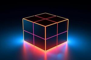 Sleek Modern Geometric Glowing Shapes Outline Background photo