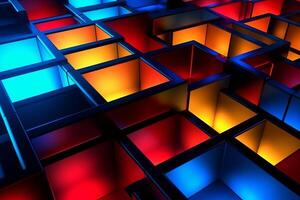 Sleek Modern Geometric Glowing Shapes Outline Background photo