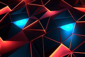 Sleek Modern Geometric Glowing Shapes Outline Background photo