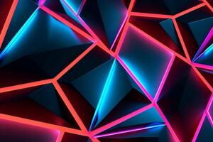 Sleek Modern Geometric Glowing Shapes Outline Background photo