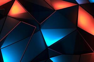 Sleek Modern Geometric Glowing Shapes Outline Background photo