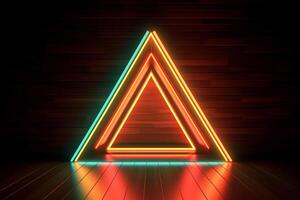 Sleek Modern Geometric Glowing Shapes Outline Background photo