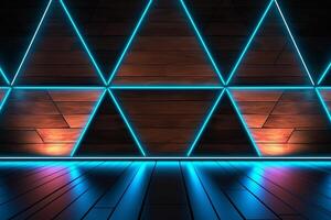 Sleek Modern Geometric Glowing Shapes Outline Background photo