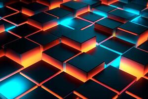 Sleek Modern Geometric Glowing Shapes Outline Background photo