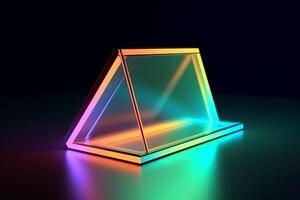Sleek Modern Geometric Glowing Shapes Outline Background photo