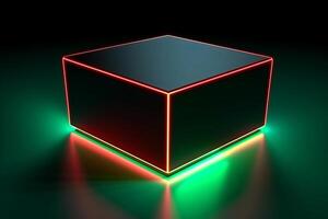 Sleek Modern Geometric Glowing Shapes Outline Background photo