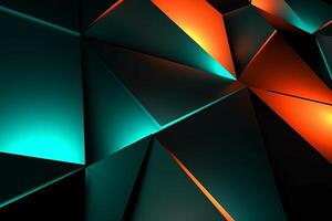 Sleek Modern Geometric Glowing Shapes Outline Background photo