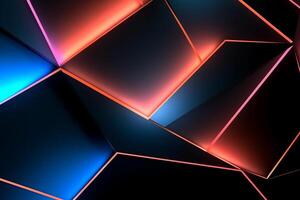 Sleek Modern Geometric Glowing Shapes Outline Background photo