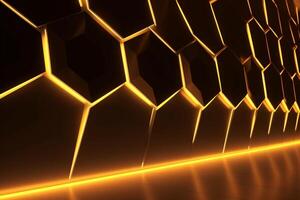Sleek Modern Geometric Glowing Shapes Outline Background photo