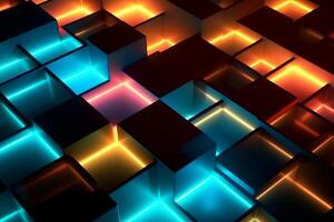 Sleek Modern Geometric Glowing Shapes Outline Background photo