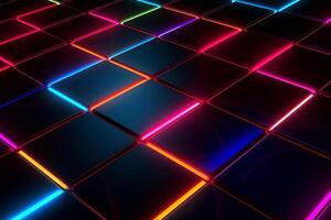 Sleek Modern Geometric Glowing Shapes Outline Background photo