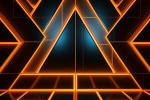 Sleek Modern Geometric Glowing Shapes Outline Background photo