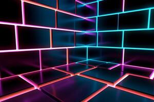 Sleek Modern Geometric Glowing Shapes Outline Background photo