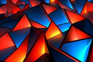Sleek Modern Geometric Glowing Shapes Outline Background photo