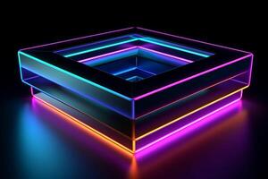 Sleek Modern Geometric Glowing Shapes Outline Background photo
