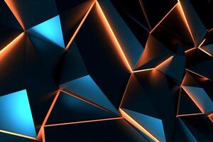 Sleek Modern Geometric Glowing Shapes Outline Background photo