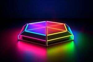 Sleek Modern Geometric Glowing Shapes Outline Background photo