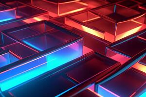 Sleek Modern Geometric Glowing Shapes Outline Background photo