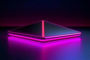 Sleek Modern Geometric Glowing Shapes Outline Background photo