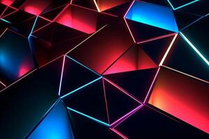 Sleek Modern Geometric Glowing Shapes Outline Background photo