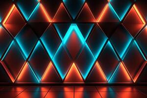 Sleek Modern Geometric Glowing Shapes Outline Background photo