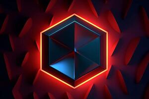 Sleek Modern Geometric Glowing Shapes Outline Background photo