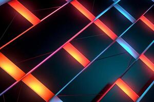 Sleek Modern Geometric Glowing Shapes Outline Background photo