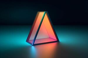 Sleek Modern Geometric Glowing Shapes Outline Background photo
