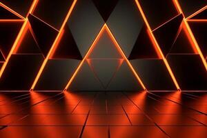 Sleek Modern Geometric Glowing Shapes Outline Background photo