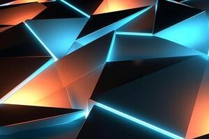 Sleek Modern Geometric Glowing Shapes Outline Background photo
