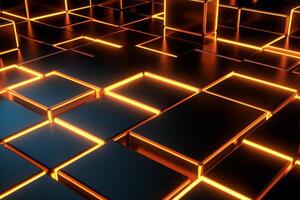 Sleek Modern Geometric Glowing Shapes Outline Background photo