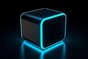 Sleek Modern Geometric Glowing Shapes Outline Background photo