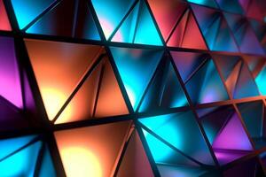 Sleek Modern Geometric Glowing Shapes Outline Background photo