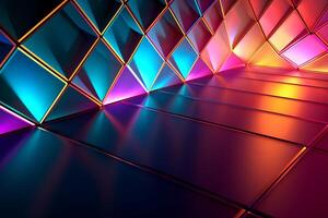 Sleek Modern Geometric Glowing Shapes Outline Background photo