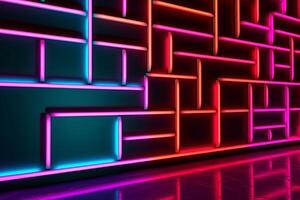 Sleek Modern Geometric Glowing Shapes Outline Background photo