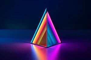 Sleek Modern Geometric Glowing Shapes Outline Background photo