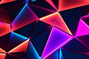 Sleek Modern Geometric Glowing Shapes Outline Background photo