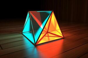 Sleek Modern Geometric Glowing Shapes Outline Background photo
