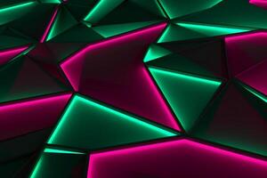 Sleek Modern Geometric Glowing Shapes Outline Background Generative AI photo