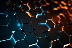 Sleek Modern Geometric Glowing Shapes Outline Background photo