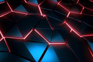 Sleek Modern Geometric Glowing Shapes Outline Background photo