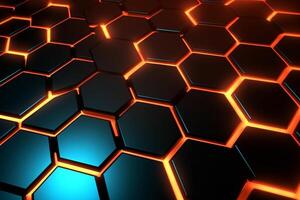 Sleek Modern Geometric Glowing Shapes Outline Background photo