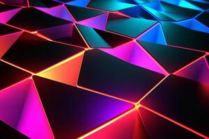 Sleek Modern Geometric Glowing Shapes Outline Background photo