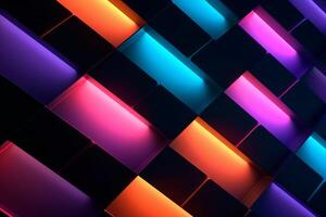 Sleek Modern Geometric Glowing Shapes Outline Background photo