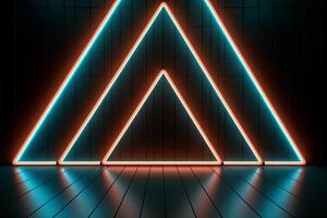 Sleek Modern Geometric Glowing Shapes Outline Background photo