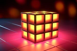 Sleek Modern Geometric Glowing Shapes Outline Background photo