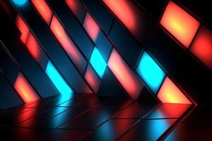 Sleek Modern Geometric Glowing Shapes Outline Background photo