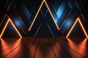 Sleek Modern Geometric Glowing Shapes Outline Background photo